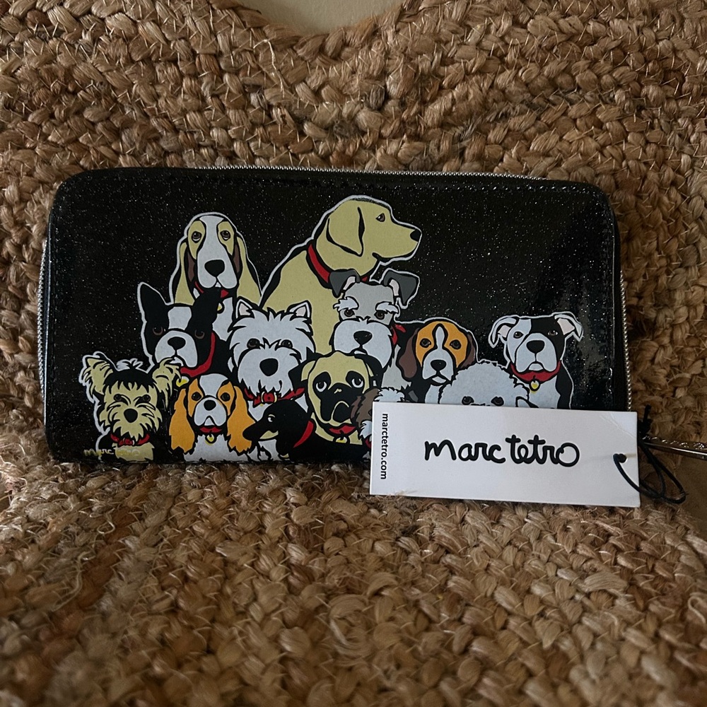 Marc Tetro Black Dog Print Wallet